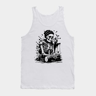 skeleton play dice Tank Top